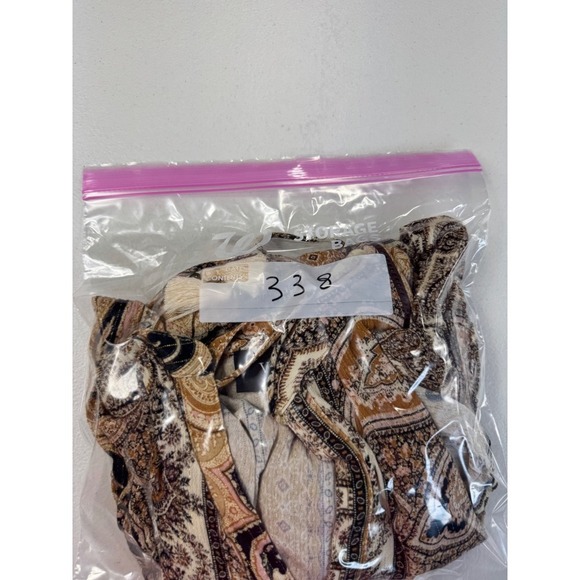 Vici Paisley Print Tassel Tie Long Sleeve Blouse Top Small Boho Chic - Picture 12 of 13